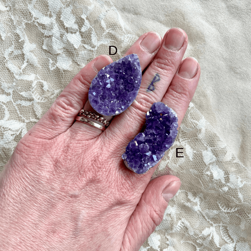 Amethyst Druzy Ring - One of a Kind Crystal Statement