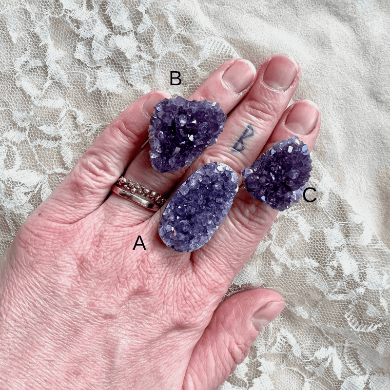 Amethyst hotsell druzy ring