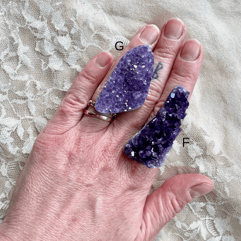 Amethyst Druzy Ring - One of a Kind Crystal Statement