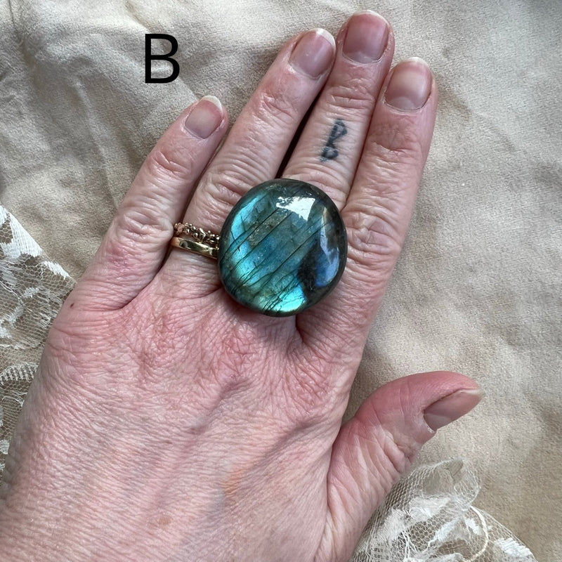 Labradorite Ring - One of a kind Statement