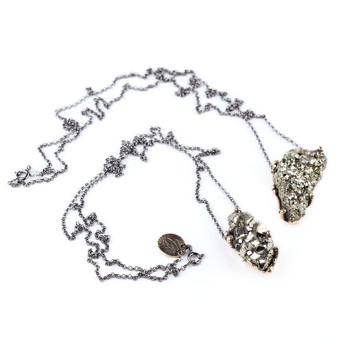 Pyrite Necklace - One of a Kind - Giardinoblu Jewellery Milan