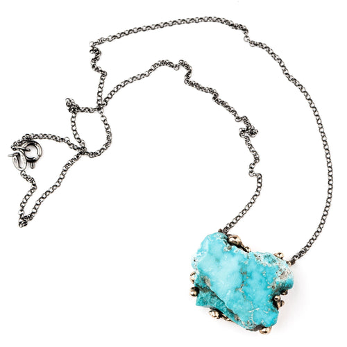Natural Turquoise Necklace - Giardinoblu Jewellery Milan