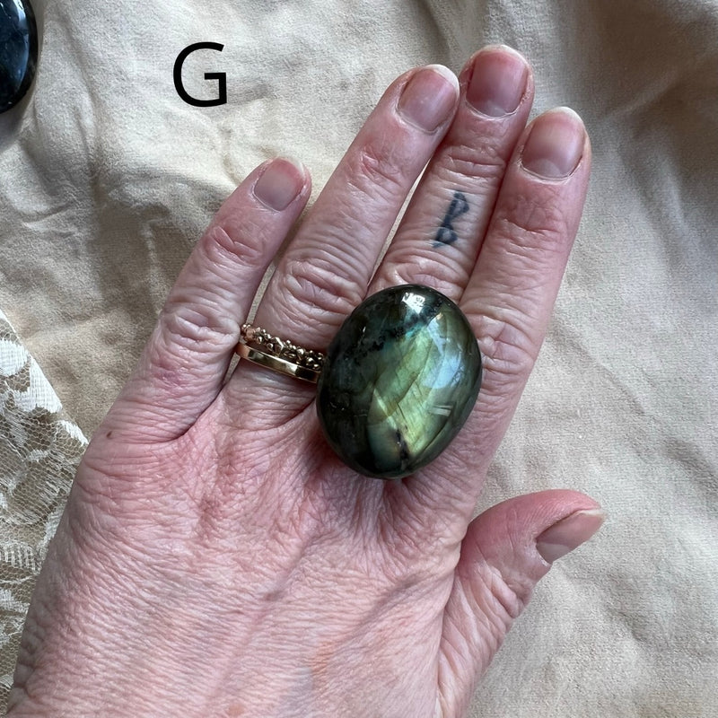 Labradorite Ring - One of a kind Statement