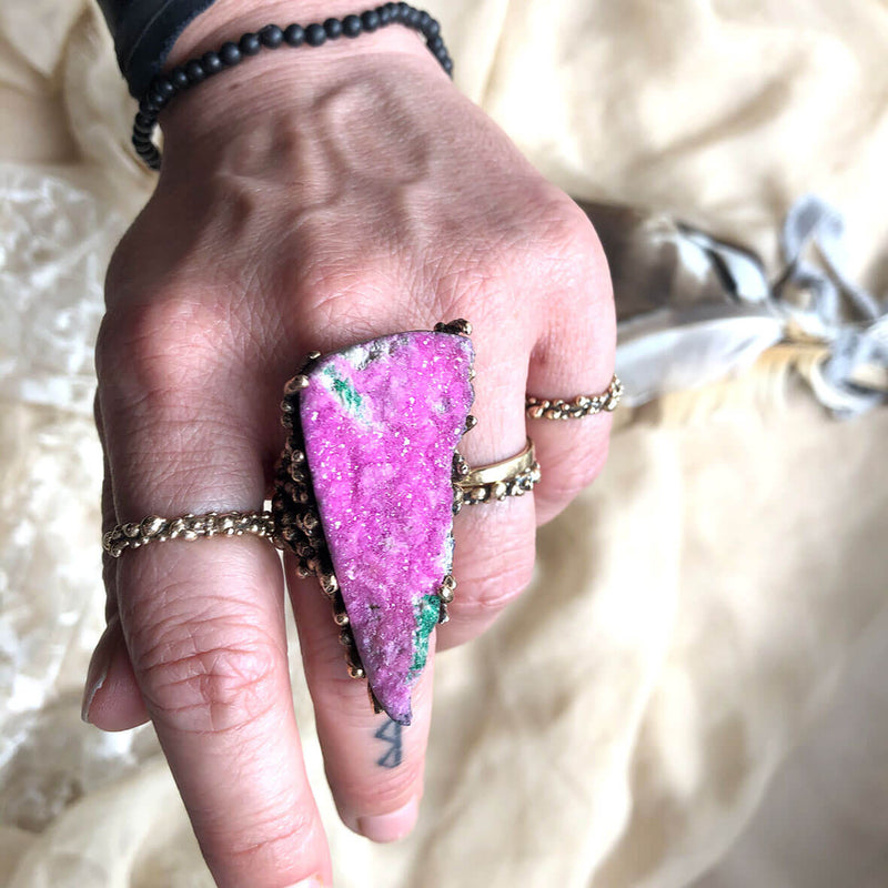 Cobalto Calcite (Cobaltocalcite) Ring - One of a Kind
