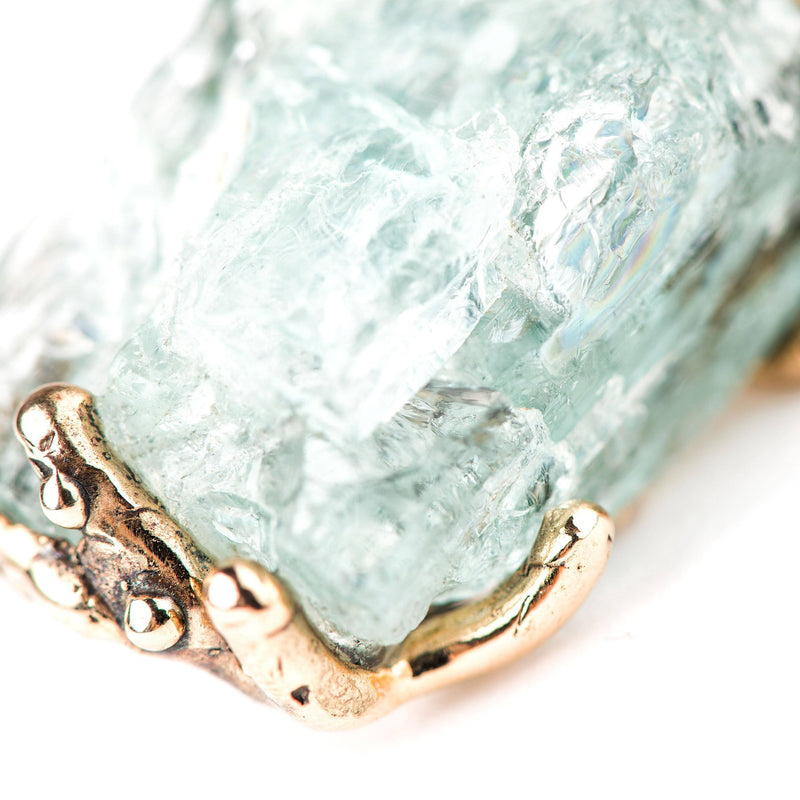 Rough Aquamarine Necklace - One of a Kind - Giardinoblu Jewellery Milan