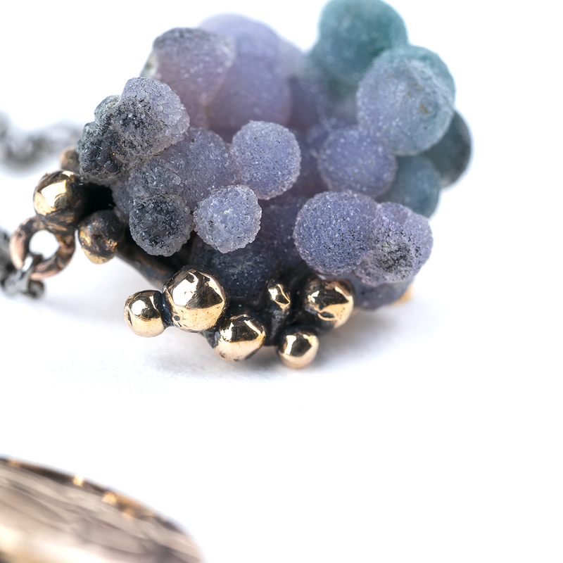 Purple Chalcedony Necklace - Unique Piece