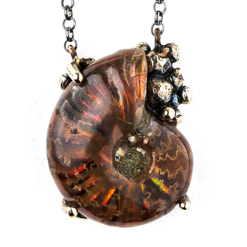 Opalized Ammonite Necklace 