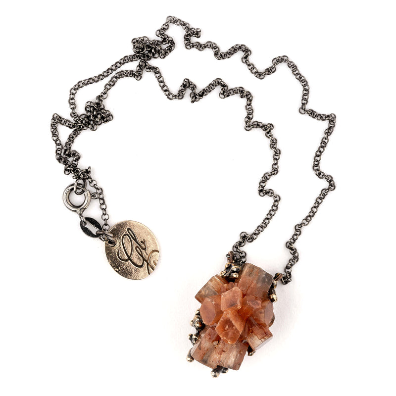 Brown Aragonite Necklace, Jewelry for spiritual Healing by Giardinoblu