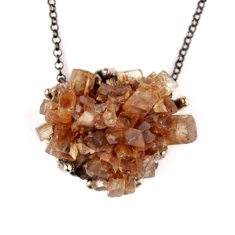 Brown Aragonite Necklace, Jewelry for spiritual Healing by Giardinoblu