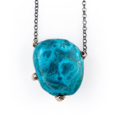 Chrysocolla Necklace, Talisman for spiritual healing