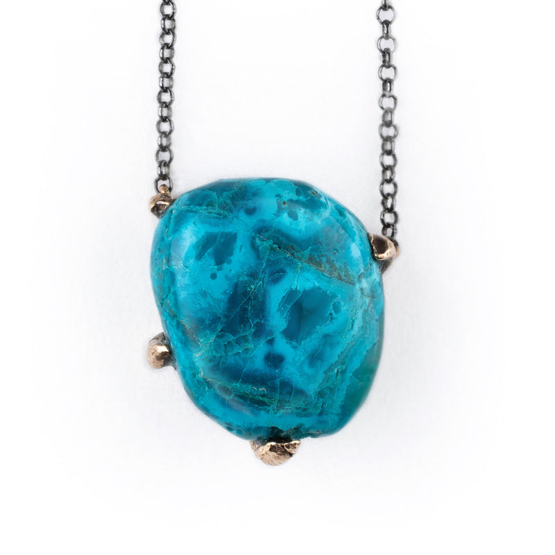 Chrysocolla Necklace, Talisman for spiritual healing