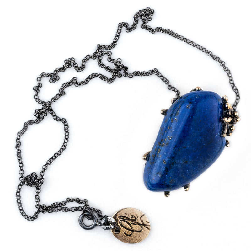 Lapis Lazuli Necklace - Gemstone healing Jewel - Unique Piece