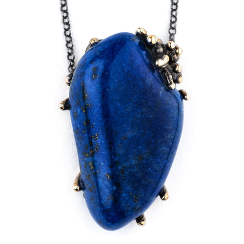 Lapis Lazuli Necklace - Gemstone healing Jewel - Unique Piece