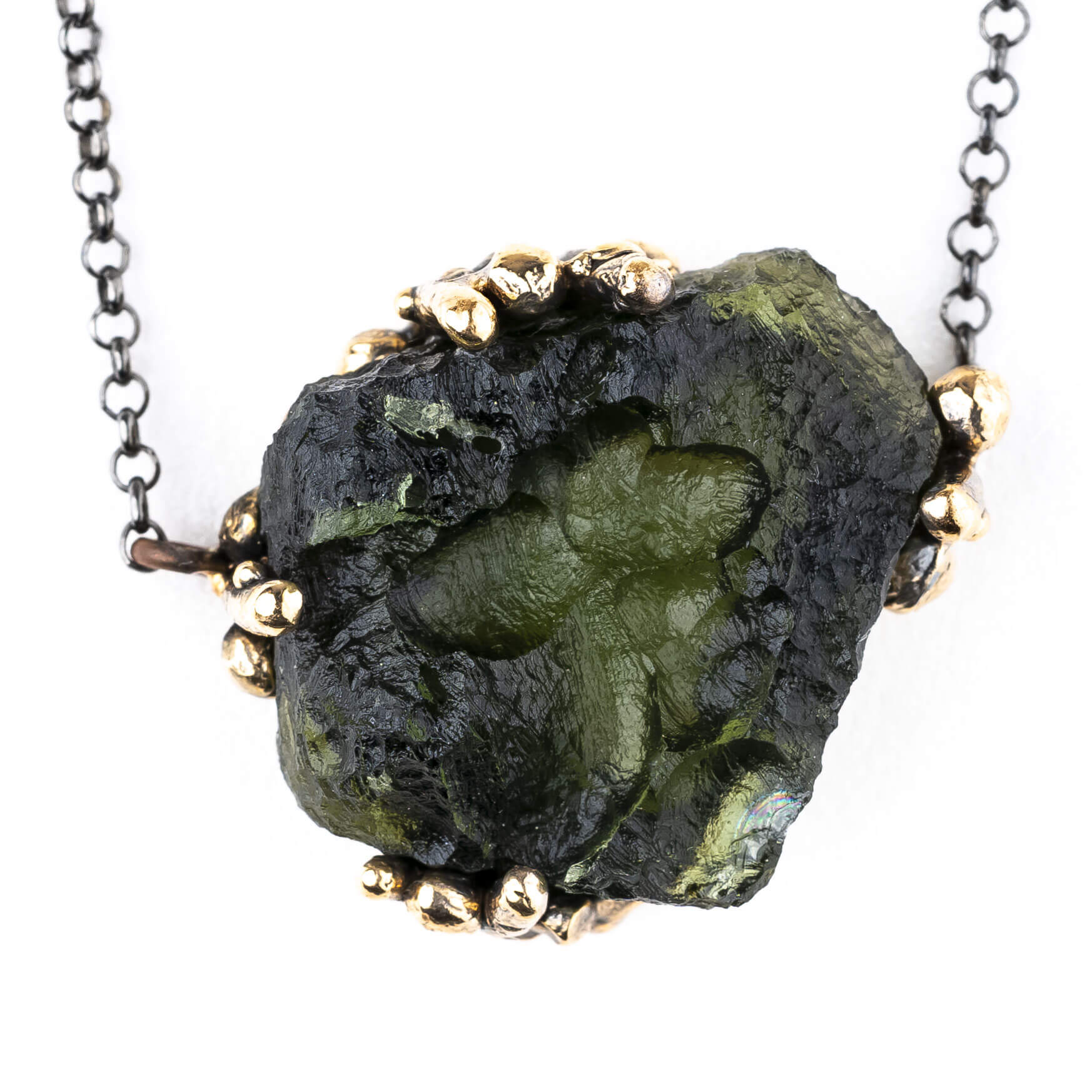 Large Raw Moldavite Pendant - Wilde Ones London