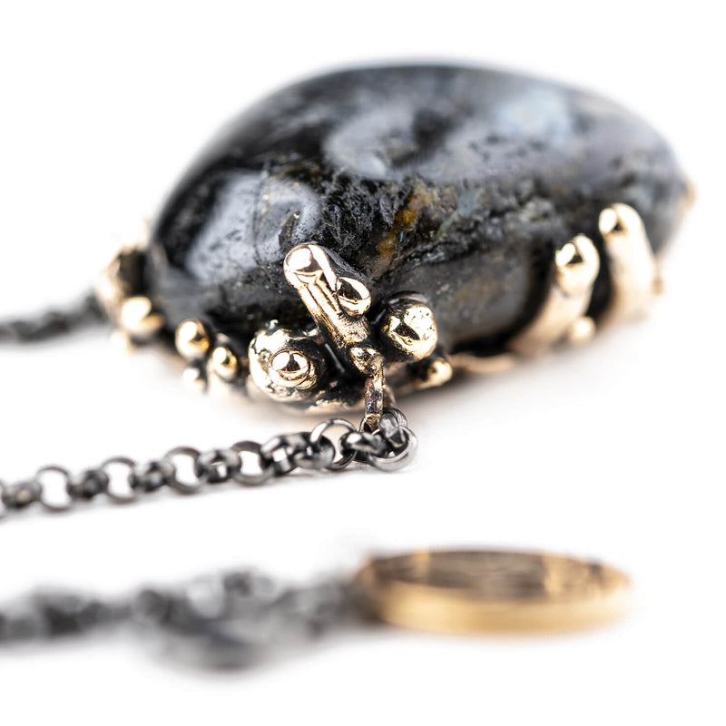 Nuummite (from Greenland) Necklace - One of a Kind