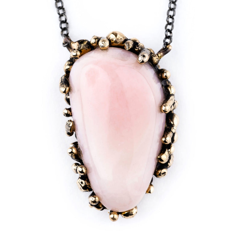 Pink Opal necklace - One of a Kind