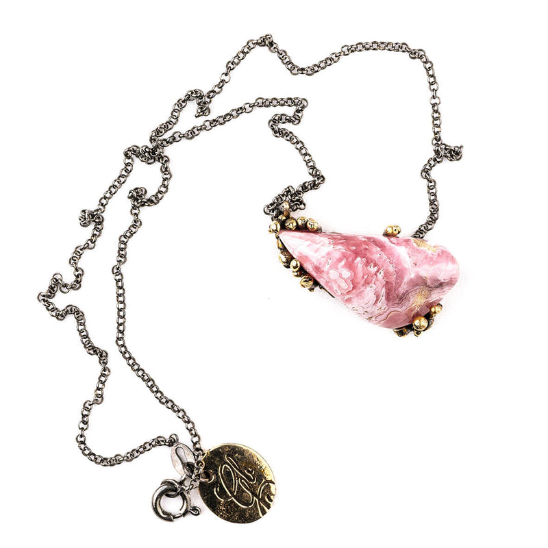 Rhodochrosite Necklace - Giardinoblu Healing Jewelry Milan