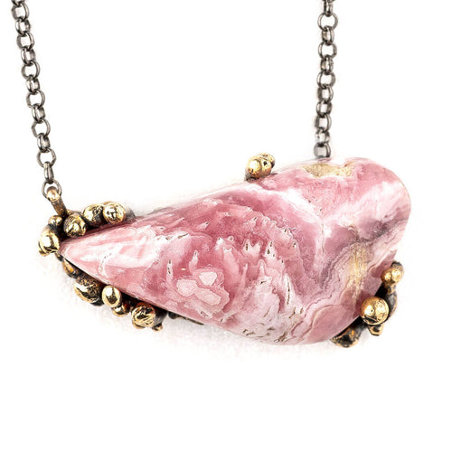 Rhodochrosite Necklace - Giardinoblu Healing Jewelry Milan