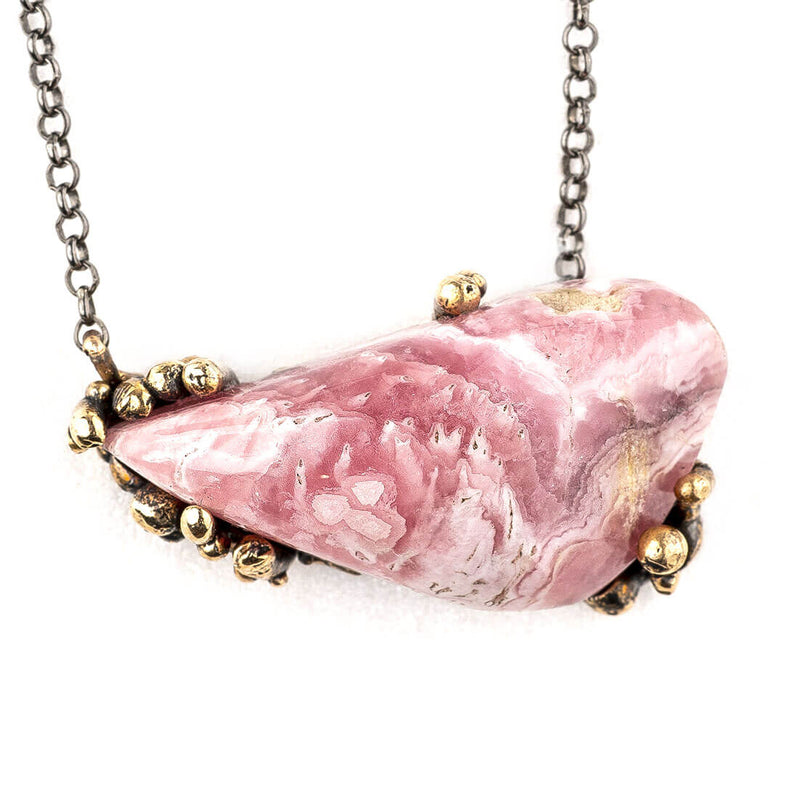 Rhodochrosite Necklace - Giardinoblu Healing Jewelry Milan