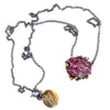 Cherry Tourmaline necklace ( Rubellite ) Crystal healing jewelry