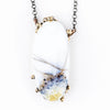 White Dendritic Opal Necklace - One of a Kind