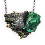 Emerald Necklace (Emerald on Martix) - Unique piece