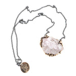 Elestial Rose Quartz Crystal Necklace - One of a Kind - Giardinoblu Jewellery Milan