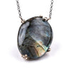 Labradorite Necklace - One of a Kind Pendant - Giardinoblu Jewellery Milan