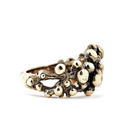 Antique Bronze Frizzy Bubbles Ring - Giardinoblu Jewellery Milan