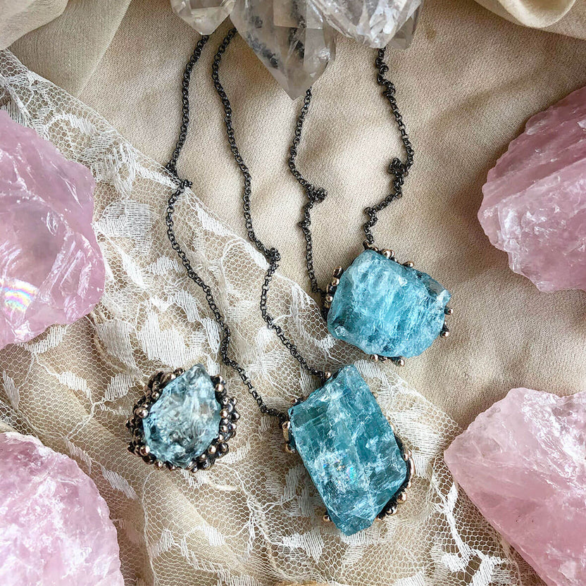 Rainbow Necklace Luxe - Aquamarine main image 0