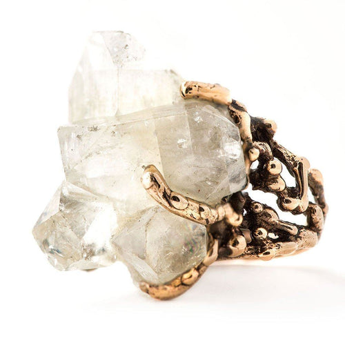 Apophyllite Quartz Ring - Crystal Jewelry for healing